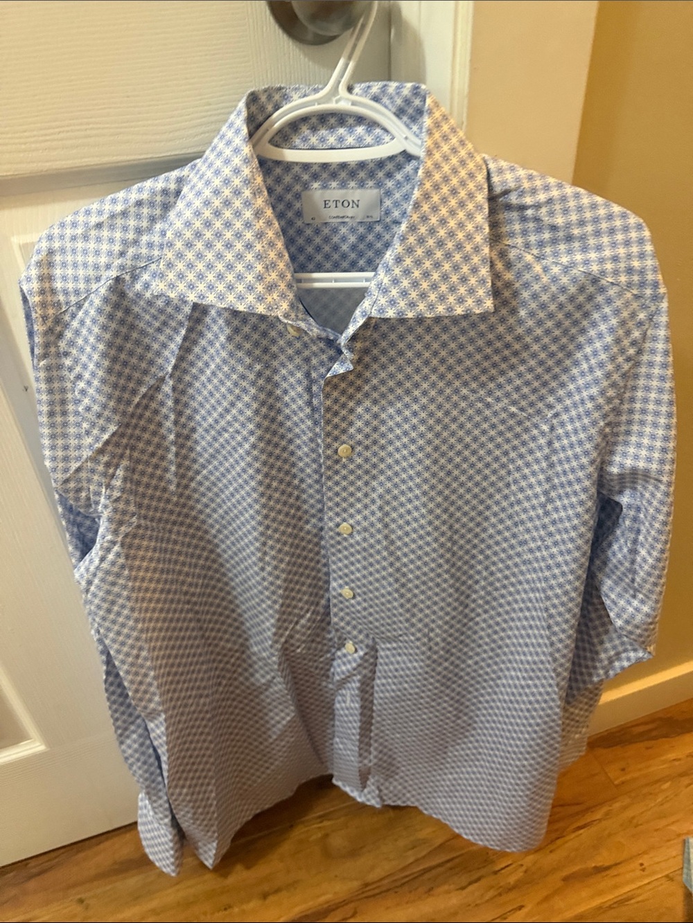 Eton Light Blue Micro-Pattern Dress Shirt